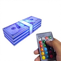 Veilleuse créative avec modèle d'argent flottant, lumière LED 16 couleurs, commande tactile, matériau ABS - Produit technologique tendance