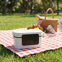 Chauffe-repas électrique portable 1,2 L/1,6 L, sans fil, rechargeable, boîte à bento thermique pour le bureau