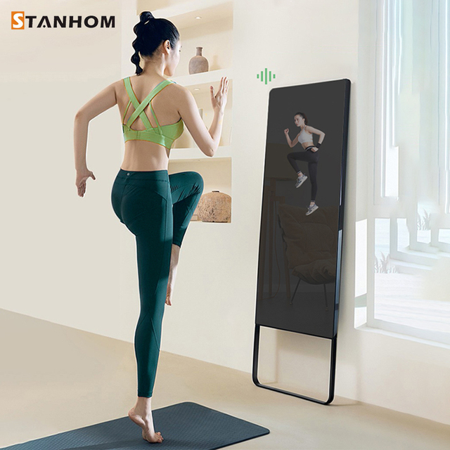 STANHOM Wall Mounted Leaning Magic Smart Fitness Mirror for Home Gym Workout