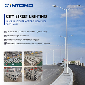 Xintong 6M 8M 10m 12M mạ kẽm thép hình bát giác hình nón đôi cánh tay duy nhất ánh sáng đường phố cực bài đèn cực - Product Image 2
