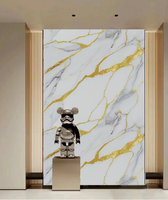Panneaux muraux en PVC imitation marbre, résistants à l'eau, en charbon de bambou, pierre de carbone et cristal