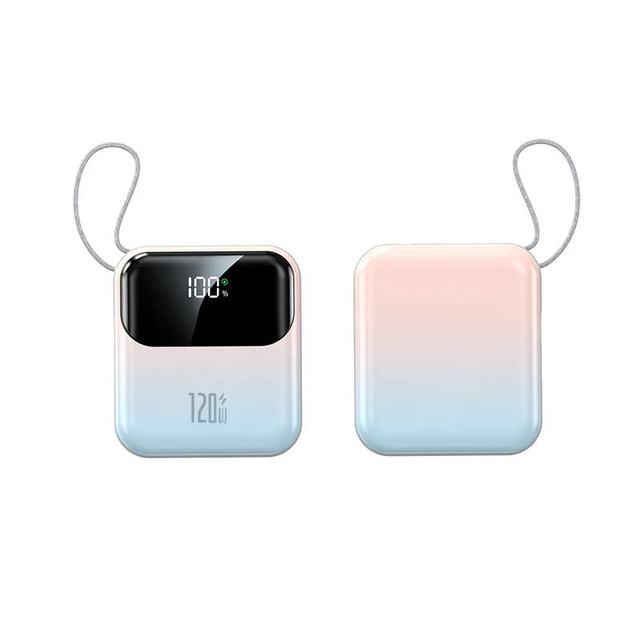 22.5W High Capacity Mini USB Power Bank 10000mAh 20000mAh with Cable Fast Charger Portable GaN Tech & Wireless Charging