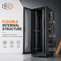 Armoire serveur de centre de données 42U avec porte en maille haute perforation, rack 19 pouces