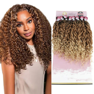 Extensions de cheveux synthétiques Julianna Wholesale : Pack unique de mèches ondulées et bouclées en fibres protéinées bio, tissées en trame - Product Image 1