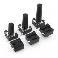 Interrupteur tactile SMT personnalisé 4,5x4,5mm à 4 broches, broches en cuivre, résistant aux hautes températures, bouton-poussoir tactile, emballage en bobine et sur bande