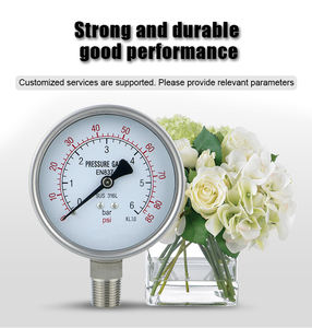 MAIRUIKESIステンレススチールケースZG1/2下部マウント<span class=keywords><strong>0</strong></span>-400bar真空圧力ゲージ - Product Image 4