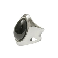 Nouvelle bague en tungstène inspirée de l'obsidienne pour femme 2024, bague de pinky minimaliste et tendance avec une ambiance luxueuse haut de gamme, design de niche