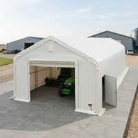 Abri de voiture extérieur robuste en acier galvanisé 20x30 pieds avec toit à double poutre, étanche, facile à assembler, pour stationnement et stockage