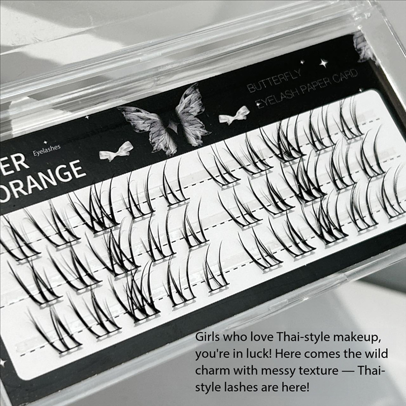False Eyelashes - 3-Row (Glue-On), 30 Clusters