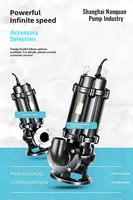 Automatische 3-PS-Tauchpumpe für Abwasser mit Schwimmerschalter, SS304-Laufrad für Kellerbrunnen & Klärgrube, Kaliber 50mm, IP68