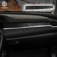 Autocollant décoratif en fibre de carbone pour accessoires de voiture Honda Civic 10ème génération 2016-2019