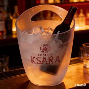 Grand seau à glace transparent en plastique AS/PP/PE pour champagne, idéal pour les brasseries russes Krusovice, Erdinger, Flensburger, Brauerei <span class=keywords><strong>Ganter</strong></span> - Product Image 2