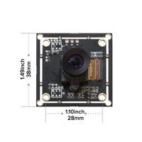 Caméra USB Arducam B0332 1MP OV9281, obturateur global 100fps, objectif M12 à faible distorsion (sans micro)