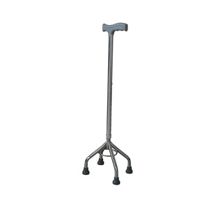 Supply aluminum alloy <b>walking</b> <b>sticks</b>, four-corner telescopic canes, large four-pronged <b>walking</b> aids for the elderly, suitable - Product Image 1