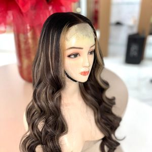 Perruque de Cheveux Naturels Vietnamiens de Qualité Supérieure 100% Cheveux Humains, Perruque Frontale en Dentelle, Cheveux Ondulés - Product Image 3