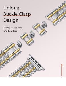 Bracelet de montre à dégagement rapide en diamant pour Apple Watch S10 11 46mm Ultra 49mm SE 44mm – Retirez simplement les maillons - Product Image 2