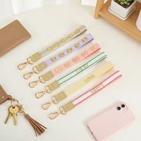 Cordon Tissé Personnalisable Porte-clés avec Logo Personnalisé, Sangle, Portefeuille, Dragonne, Porte-clés Téléphone Tendance, Accessoires en Polyester