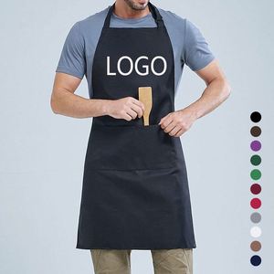 Wholesale Black Kitchen Chef Cooking <b>Aprons</b> with Custom Logo <b>Waterproof</b> for Restaurants BBQ Use Man Woman Bibs - Product Image 6