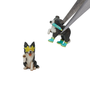 Creative <b>Mini</b> <b>Desk</b> Decorate Resin Dog Craft Home Decoration Border Collie - Rain & Fruit - Product Image 4