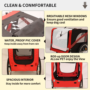 Populaire multi-usage fonctionnel 40 kg charge capacité chien vélo pliable vélo remorque - Product Image 3