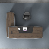 Bureau de direction moderne de luxe en forme de L, convertible, pour cadres, dirigeants, mobilier de bureau de luxe pour PDG, patron