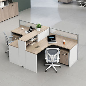 Nhân viên văn phòng Màn hình phân vùng văn phòng đồ nội thất kết hợp của 2/4/6 người máy tính bằng gỗ bàn kết hợp bàn và ghế - Product Image 1