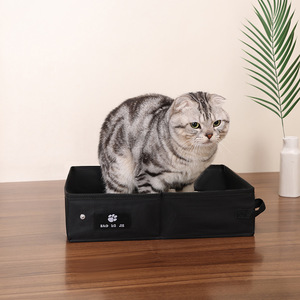 Pauljet Portable <b>Cat</b> <b>Litter</b> <b>Box</b> Foldable Waterproof Large Space <b>Outdoor</b> Travel <b>Cat</b> Toilet - Product Image 4