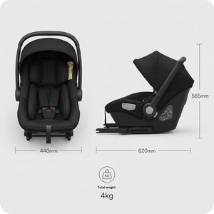 Siège auto transfrontalier pour enfant, type nacelle, portable, installation en un clic, interface <span class=keywords><strong>ISOFIX</strong></span>, pour bébés de 9 mois à 4 ans - Product Image 5