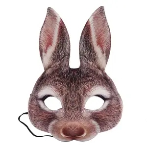 Cadılar bayramı mardi karnaval parti masquerade parti tavşan maskesi hayvan 3DMask