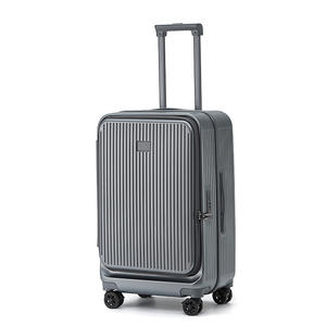 Conjuntos de Bagagem 3 Peça Caso Terno Hardshell com Bolso Frontal Copo Titular e TSA Bloqueio rosa cinza 20/24/28 Polegada - Product Image 5