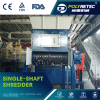 POLYRETEC PP PE plastique tuyau forfaitaire purge robuste unique arbre déchiqueteuse Machine déchets solides usine de recyclage de matériaux