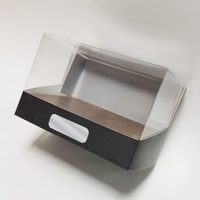 Boîte en papier rigide de luxe personnalisée avec couvercle transparent pour coffret cadeau de parfum et de cosmétiques