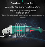 9 pouces Heavy Duty 230mm Grande meuleuse d'angle DIY/Industrial Brushless Motor Rectifieuse Trigger/Slide Switch Electricity