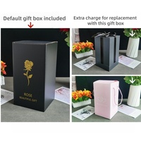 Maßgefertigte Luxus-Handarbeit Glasabdeckung Ewige Rose Getrockneter Blumenstrauß für Abschluss Weihnachten Valentinstag Muttertag