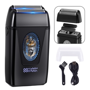 HATTEKER HT-936 <span class=keywords><strong>rasoir</strong></span> électrique à double feuille pour hommes tondeuse à cheveux rechargeable à 2 têtes pour un <span class=keywords><strong>rasage</strong></span> <span class=keywords><strong>de</strong></span> près - Product Image 3