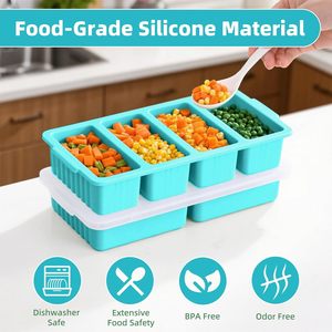 Bac à glaçons en silicone de qualité alimentaire, congélation rapide, démoulage facile, préservation de la fraîcheur, usage familial - Product Image 5