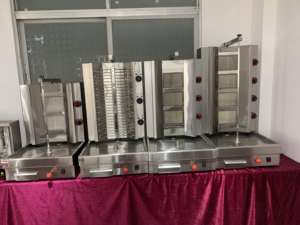 Attrezzatura commerciale per <span class=keywords><strong>Kebab</strong></span> di pollo a Gas Shawarma Machine Gas Sharwarma Machine Witch Cabinet - Product Image 6