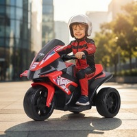 Moto électrique de sport haute performance à trois roues avec éclairage LED, batterie 12V, pour enfants