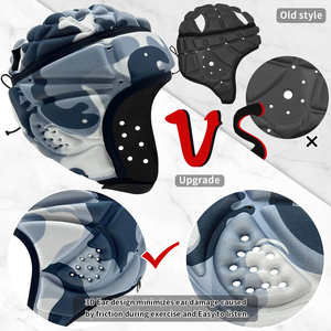 <span class=keywords><strong>Demi</strong></span>-casque à coque souple pour enfants, imprimé personnalisé, drapeau <span class=keywords><strong>de</strong></span> dessin animé, Football, Surf, casque <span class=keywords><strong>de</strong></span> Surf souple, casque d'impact, Rugby, protège-tête - Product Image 3