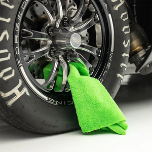 Toalla de microfibra de doble pila larga y corta superabsorbente 350 Gsm paño de limpieza de microfibra gris sin bordes para pulido de lavado de coches - Product Image 3