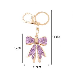 Sweet Cute Full Rhinestone Pearl Bow <b>Car</b> <b>Keychain</b>, Bag Pendant Ornaments, Wedding Gifts for Bride and Bridesmaids - Product Image 3