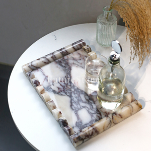 Calacatta Vassoi decorativi in <span class=keywords><strong>marmo</strong></span> naturale per la <span class=keywords><strong>cucina</strong></span> per la conservazione degli alimenti per la casa Hotel Display decorazione per le vacanze - Product Image 3