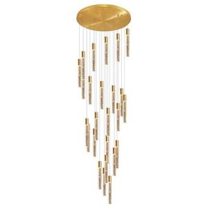 Lámpara Colgante Moderna de Cristal con Control Remoto para Escaleras Largas, Ideal para Techos Altos en Hoteles y Hogares - Product Image 6