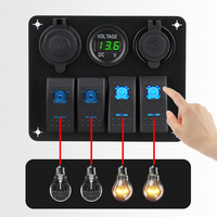 Module de commande combiné pour véhicule 12-24V avec double port USB, affichage de tension, panneau d'interrupteur étanche ON-OFF – Approvisionnement direct usine