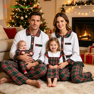 Pyjamas de Noël personnalisés brodés pour toute la famille – Ensembles doux et mignons pour le Nouvel An et Noël – Vêtements de nuit pour la famille - Product Image 2