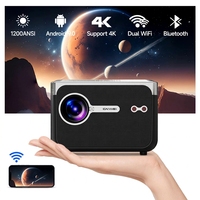 Nouveau projecteur LED portable intelligent 4K sans fil Wi-Fi HD pour cinéma maison et téléphone mobile OEM