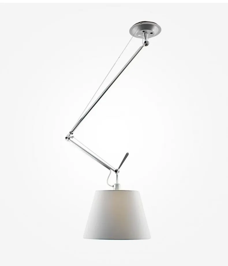 이탈리아 디자인 현대 조절 긴 팔 펜던트 라이트 커피 바 로커 침실 램프 회전 주방 펜던트 램프