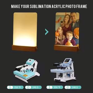 Customizable Sublimation LED <b>Night</b> <b>Light</b> Acrylic Photo Frame Warm White Emitting for Bedroom Decor - Product Image 5
