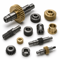Pièces d'assemblage d'arbre d'engrenage en acier et laiton sur mesure, usinage CNC pour service d'usinage, fournisseur OEM, ISO 9001, 0,005 mm, MOQ 1