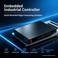 PC sans ventilateur RK3568 Cortex-A55 2,0 GHz, montage en rack 1U, double GbE + RS485 + CAN Bus, 12-48V, pour l'automatisation industrielle et l'IIoT